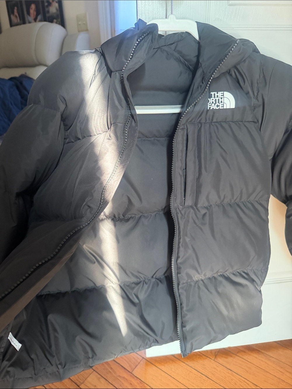 The North Face Black Kids Puffer Jacket with Hood Size 8/10